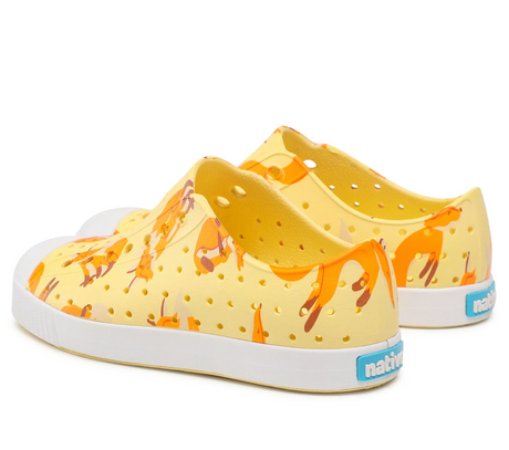 Native Jefferson Print Shoes - Gone Banana Yellow/ Shell White/ Foxtrot