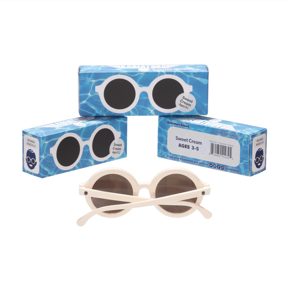 Babiators Non-Polarized Euro Round Sunglasses - Sweet Cream (6Y+)