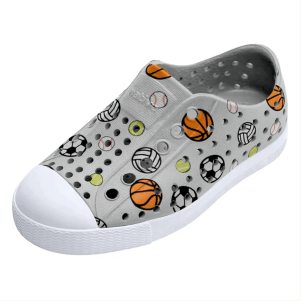 Native Jefferson Print Shoes - Hyams Grey/ Shell White/ Ball Pack