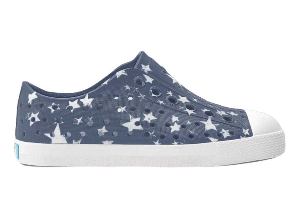 Native Jefferson Print Shoes - Deep Sea Blue/ Shell White/ Firework Stars