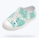 Native Jefferson Bloom Print Shoes - Shell White/ Ocean Waves
