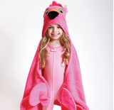 Zoocchini Toddler Hooded Towel - Flamingo