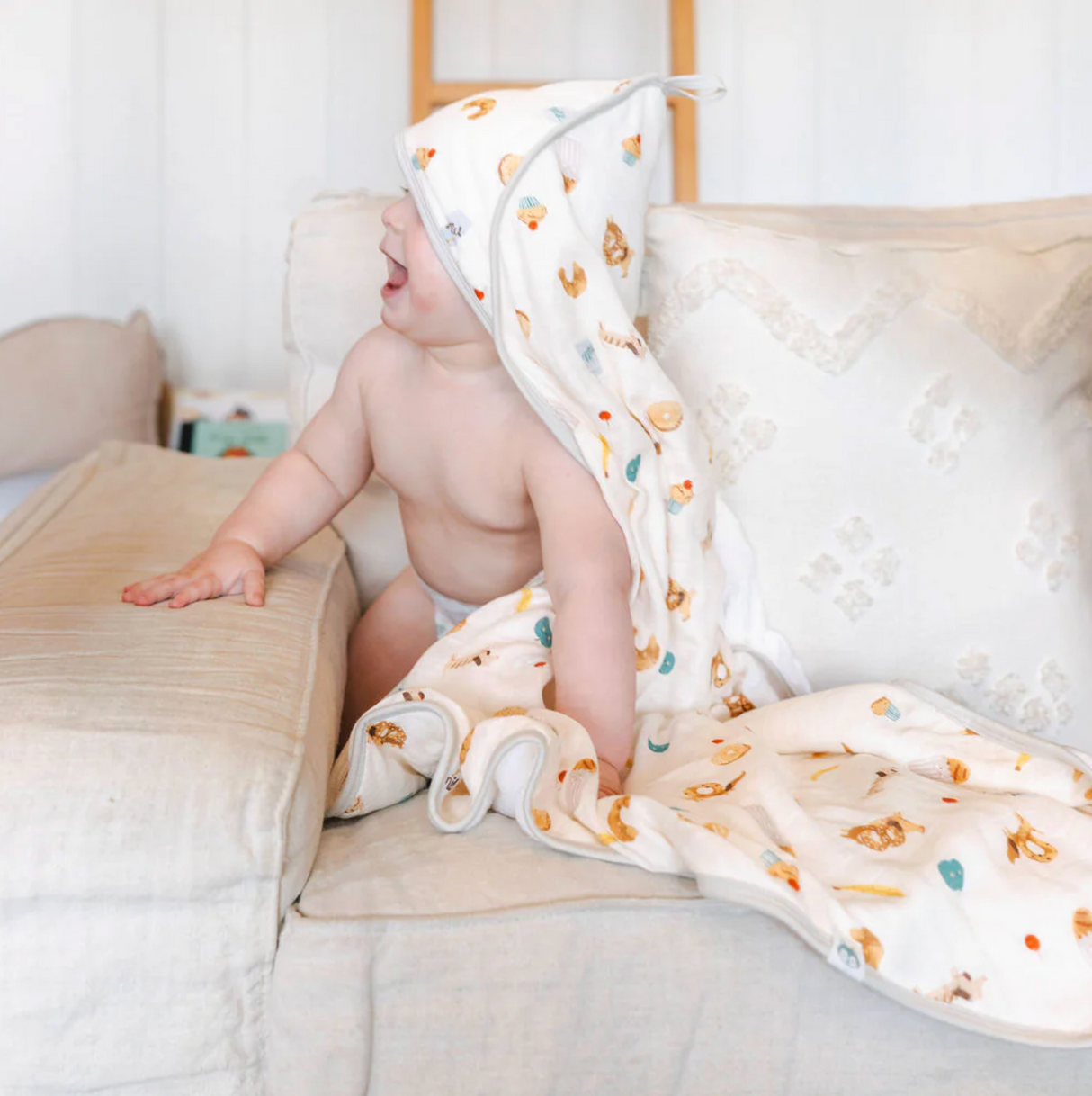 Loulou Lollipop Hooded Towel Set - French Breakfast