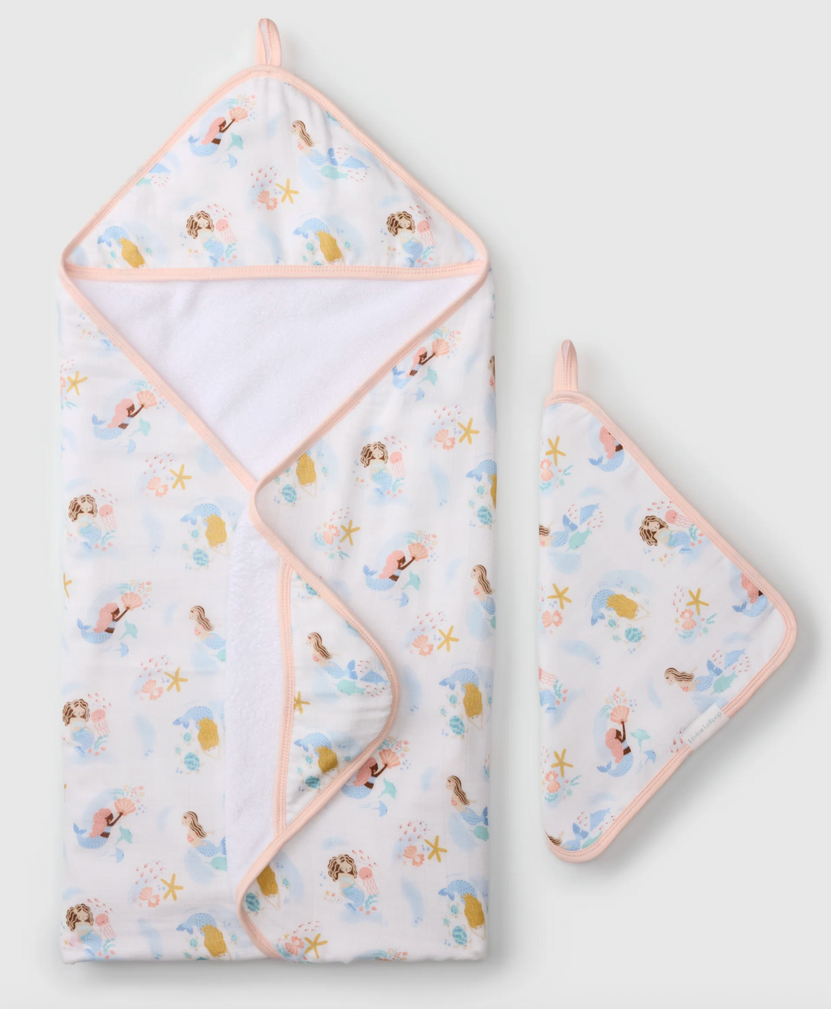 Loulou Lollipop Hooded Towel Set - Mermaids