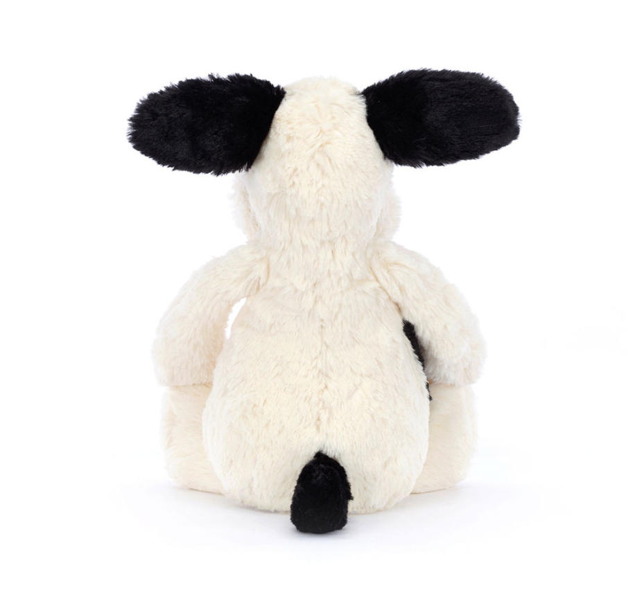 Jellycat Bashful Rufferty Black & Cream Puppy Little