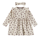 Dirkje Girls’ Set - White Dress, Hairband, Berries