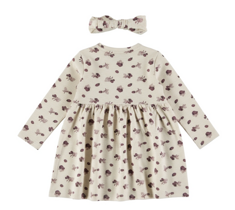 Dirkje Girls’ Set - White Dress, Hairband, Berries