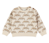 Dirkje Boys’ Jumper - Off-White, Dinosaurs
