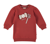 Dirkje Girls’ Jumper Dress - Red, Lollipop, Hairband with Hearts