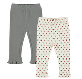Dirkje Girls’ Leggings Set - Grey, Off-White, Hearts