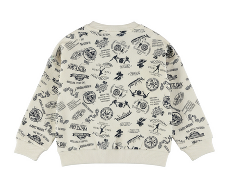 Dirkje Boys’ Jumper - Off-White, Woodland
