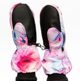 Deux Par Deux Play Winter Mittens - Mauve Flower Print