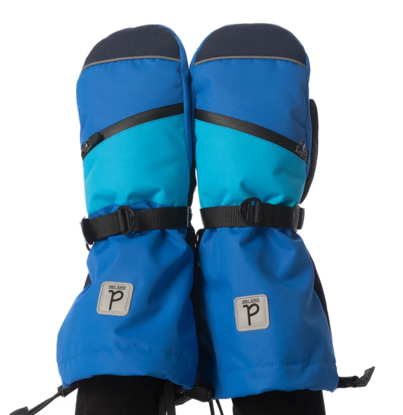 Deux Par Deux Winter Mittens - Teknik Dark Blue
