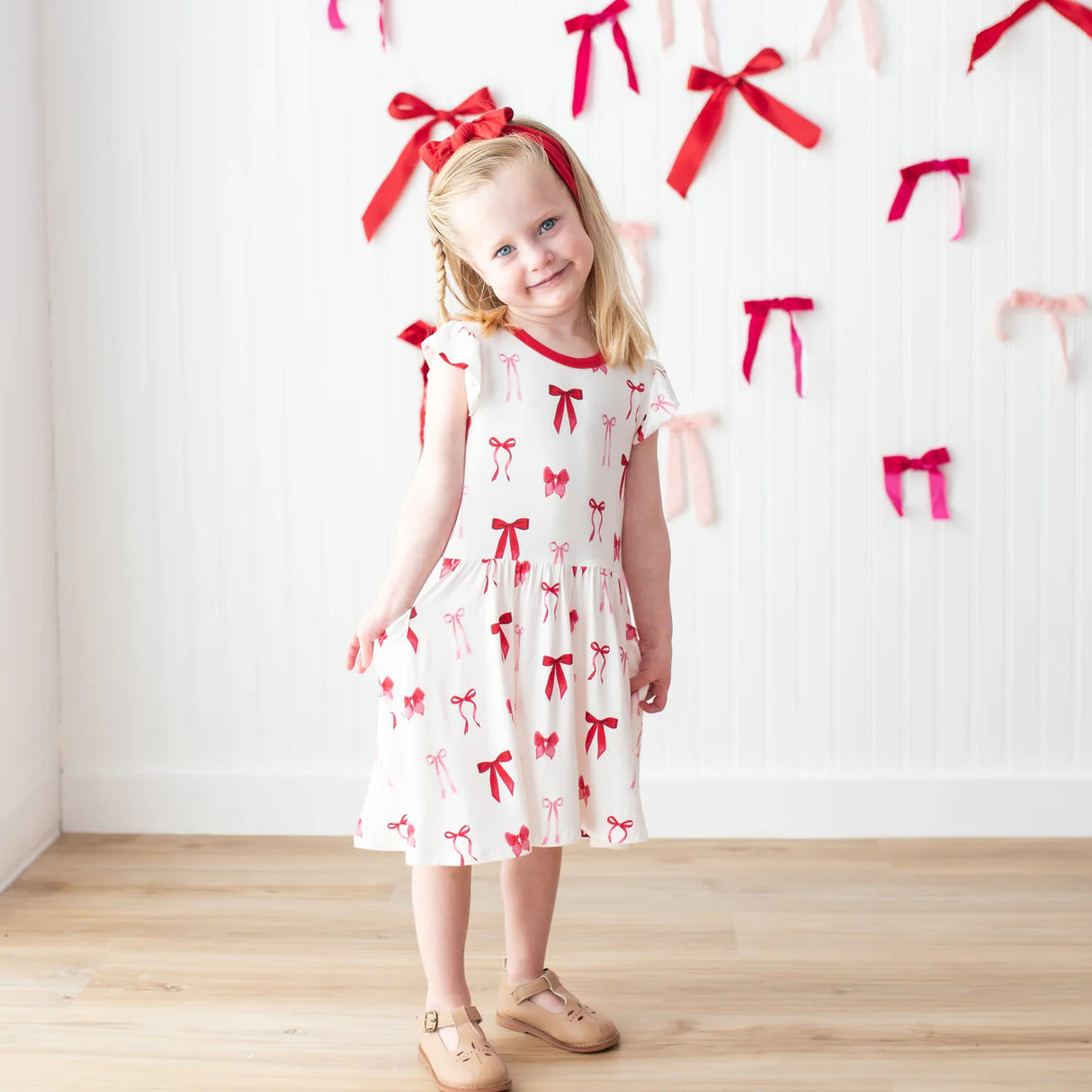 Kyte baby Pocket Dress in Small Love Bow
