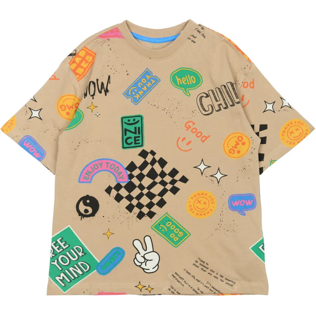 TNPete Oversize T-shirt - Humus AOP