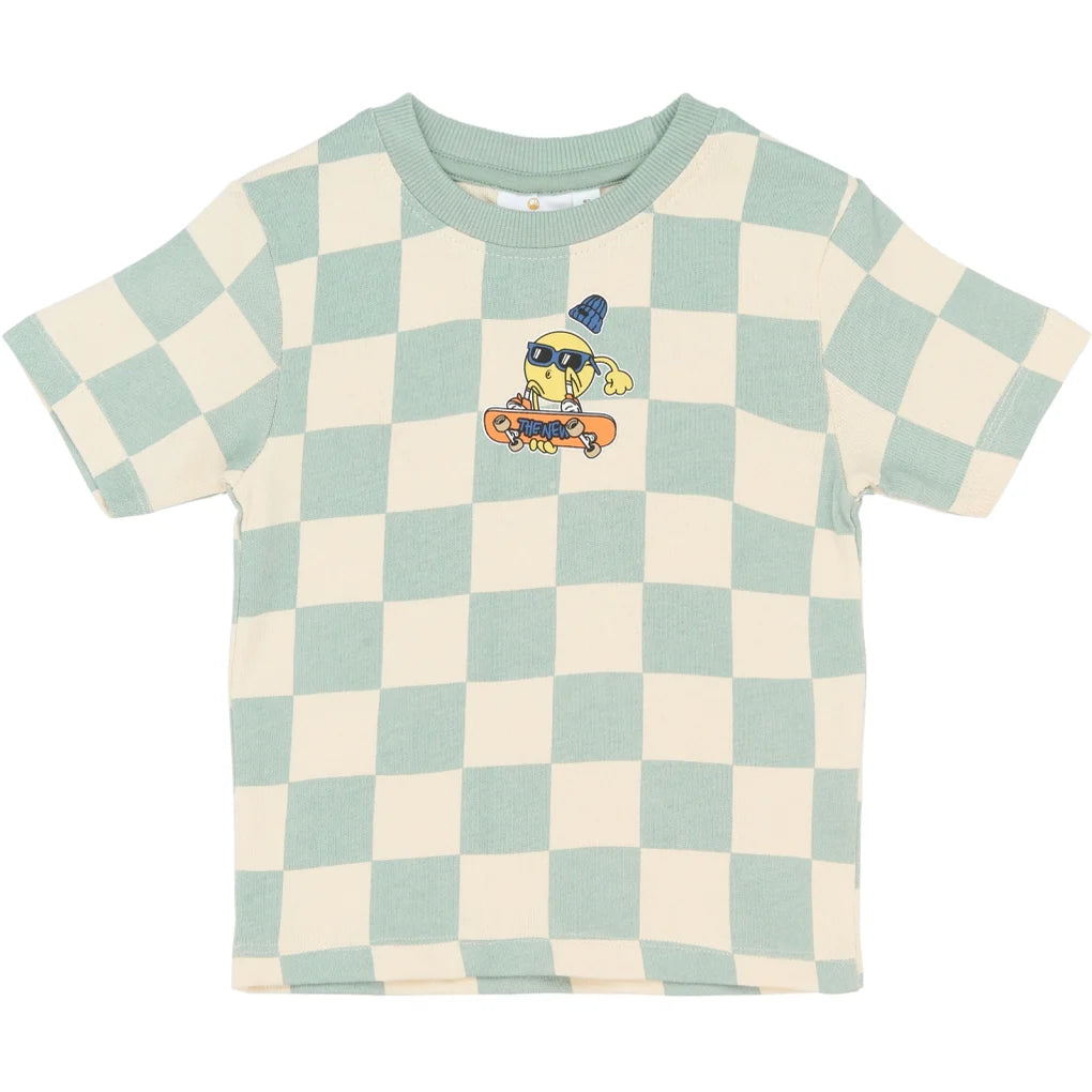 THE NEW TNSTSebastian Oversized T-shirt - Aqua Gray AOP