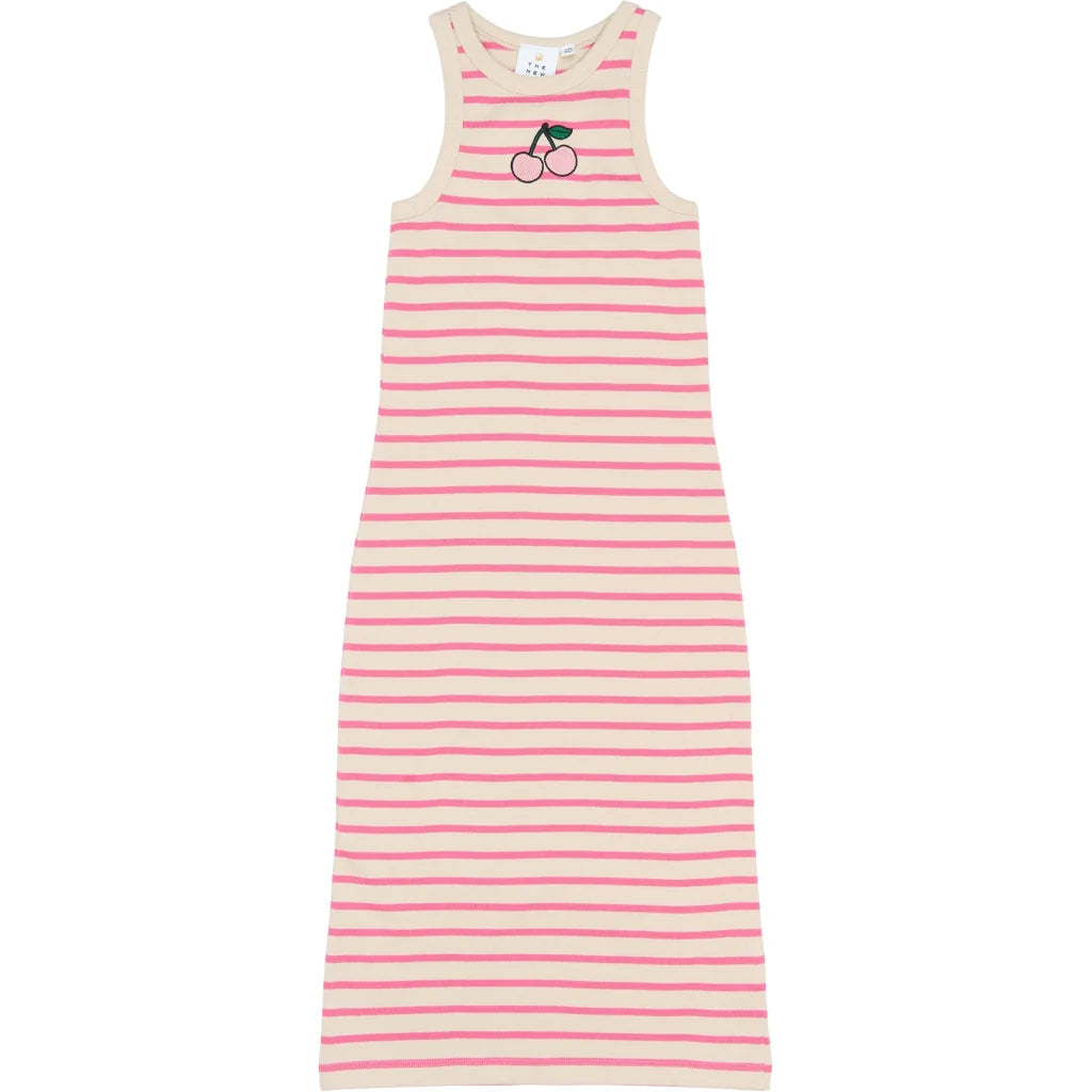 THE NEW TNShannon S_L Dress - Carmine Rose Striped