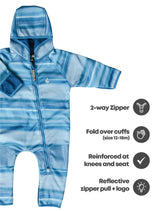 All-Weather Fleece Onesie - Dino Bones