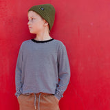 Whistle and Flute Ribbed Beanie - Olive