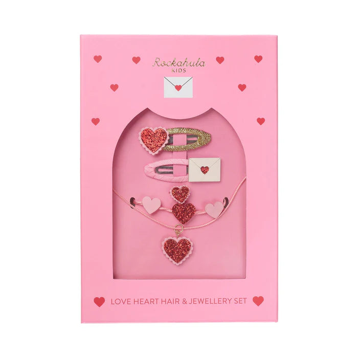 Rockahula Love Hearts Hair and Jewellery Set