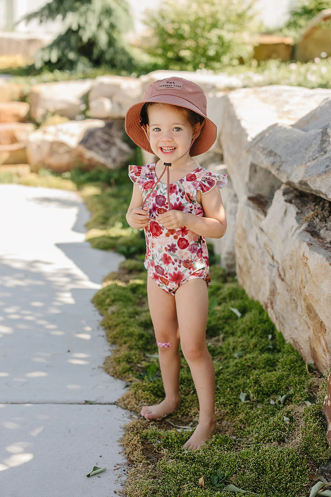 Current Tyed Ruffle Shoulder One Piece - The "Harper"