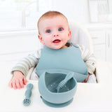 Suction Bowl & Training Spoons - Sage