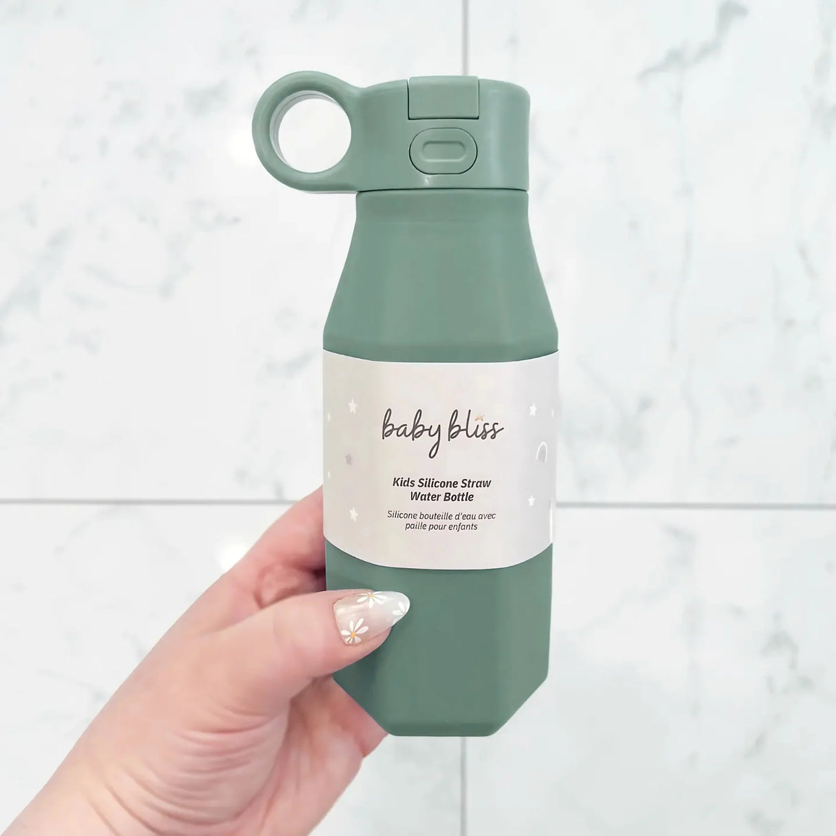 Kids Silicone Water Bottle - Evergreen