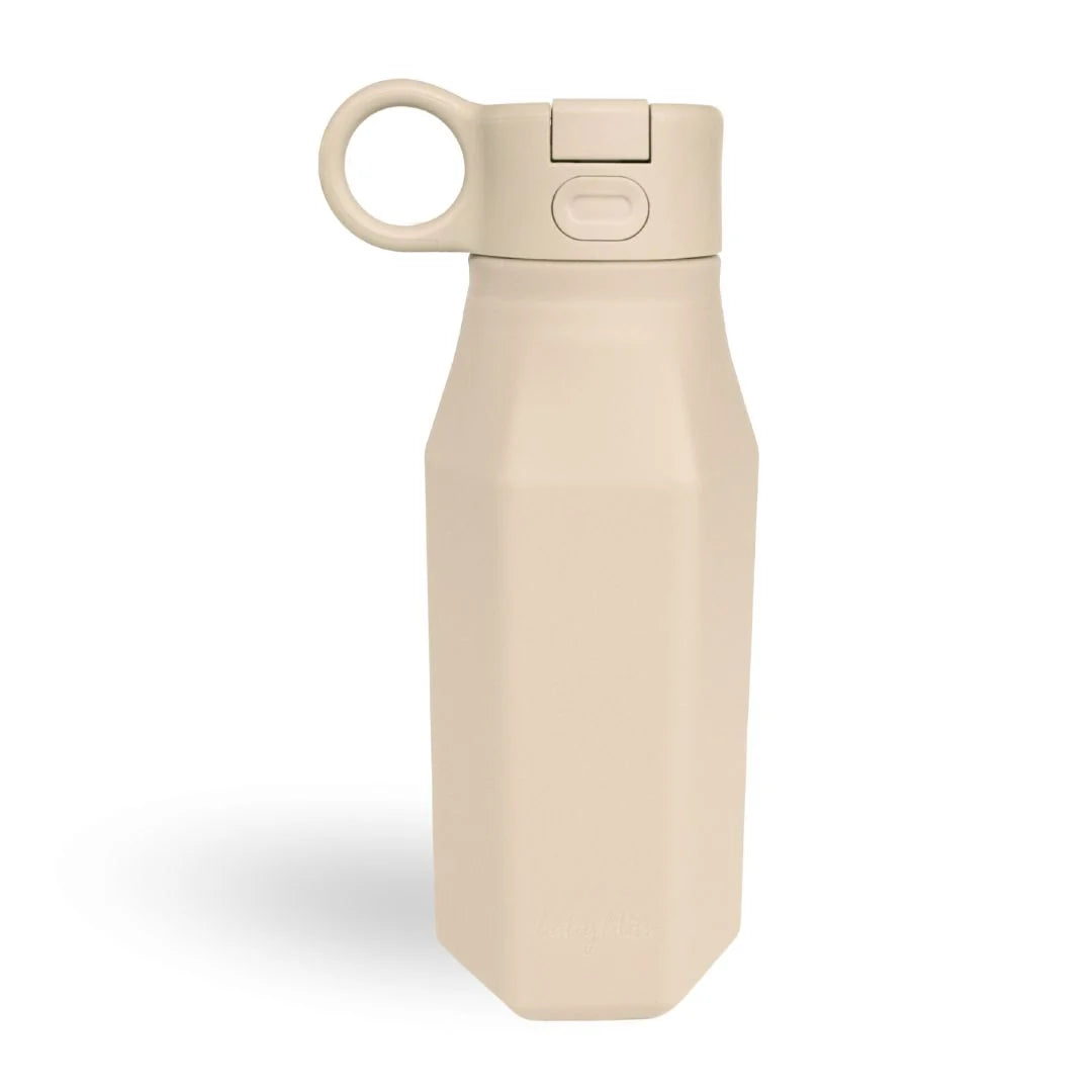 Kids Silicone Water Bottle - Almond