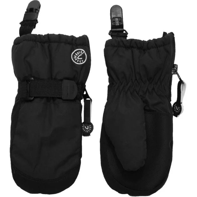 Calikids Mitten with Cuff Clip - Black