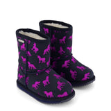 EMU Teddy Boots - Rainbow Unicorn Brumby Midnight