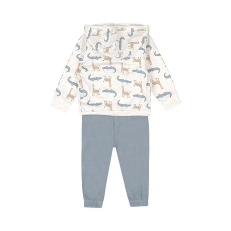 Dirkje Boys' Baby Set Shirt Trousers Cardigan Off-White Blue