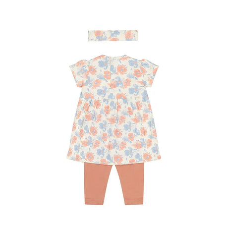 Dirkje Girls' Set Dress Leggings Hairband Off-White Pink