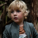 Koko Noko boys cardigan dark green zip-up