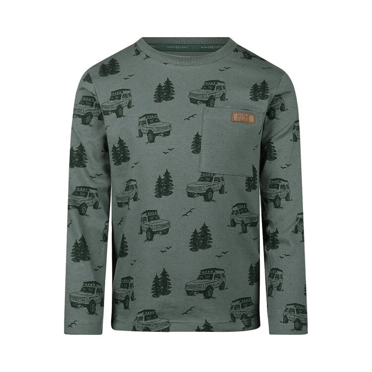 Koko Noko Boys’ Long-Sleeved Top - Green, Off-Road Vehicles