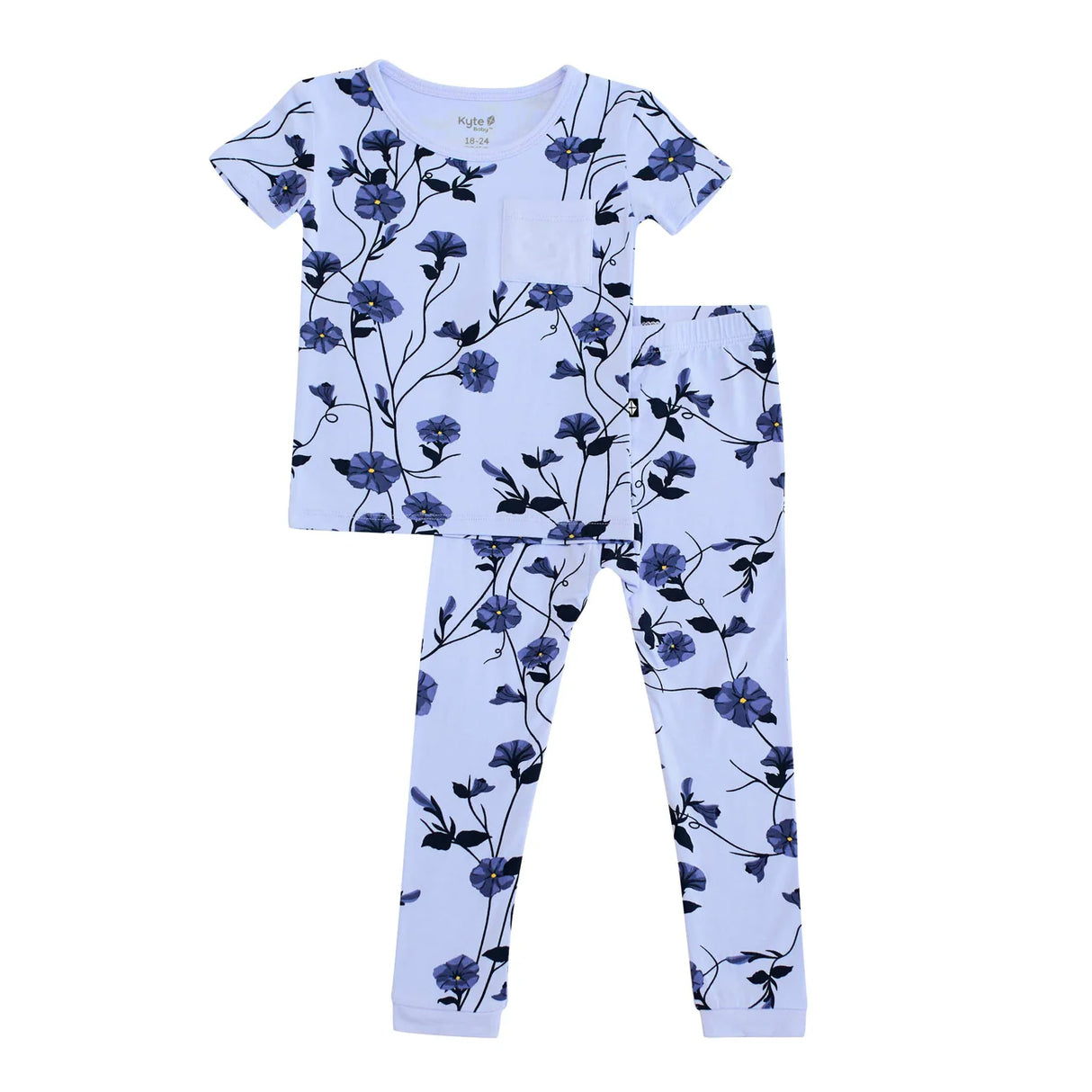 Kyte baby Short Sleeve with Pants Pajamas in Petunia