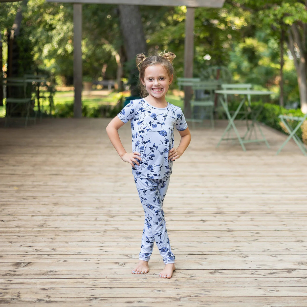 Kyte baby Short Sleeve with Pants Pajamas in Petunia