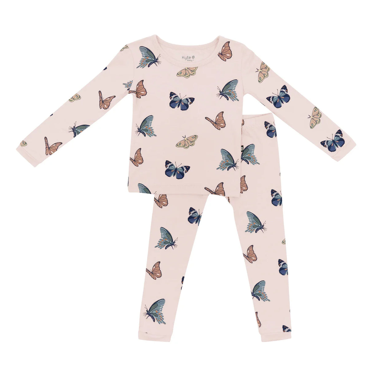 Kyte baby Long Sleeve Pajamas in Blush Butterfly