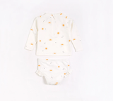 Petit lem Sunrise Print on Off-White Ruffle-trimmed Swim Set (2 pcs.)
