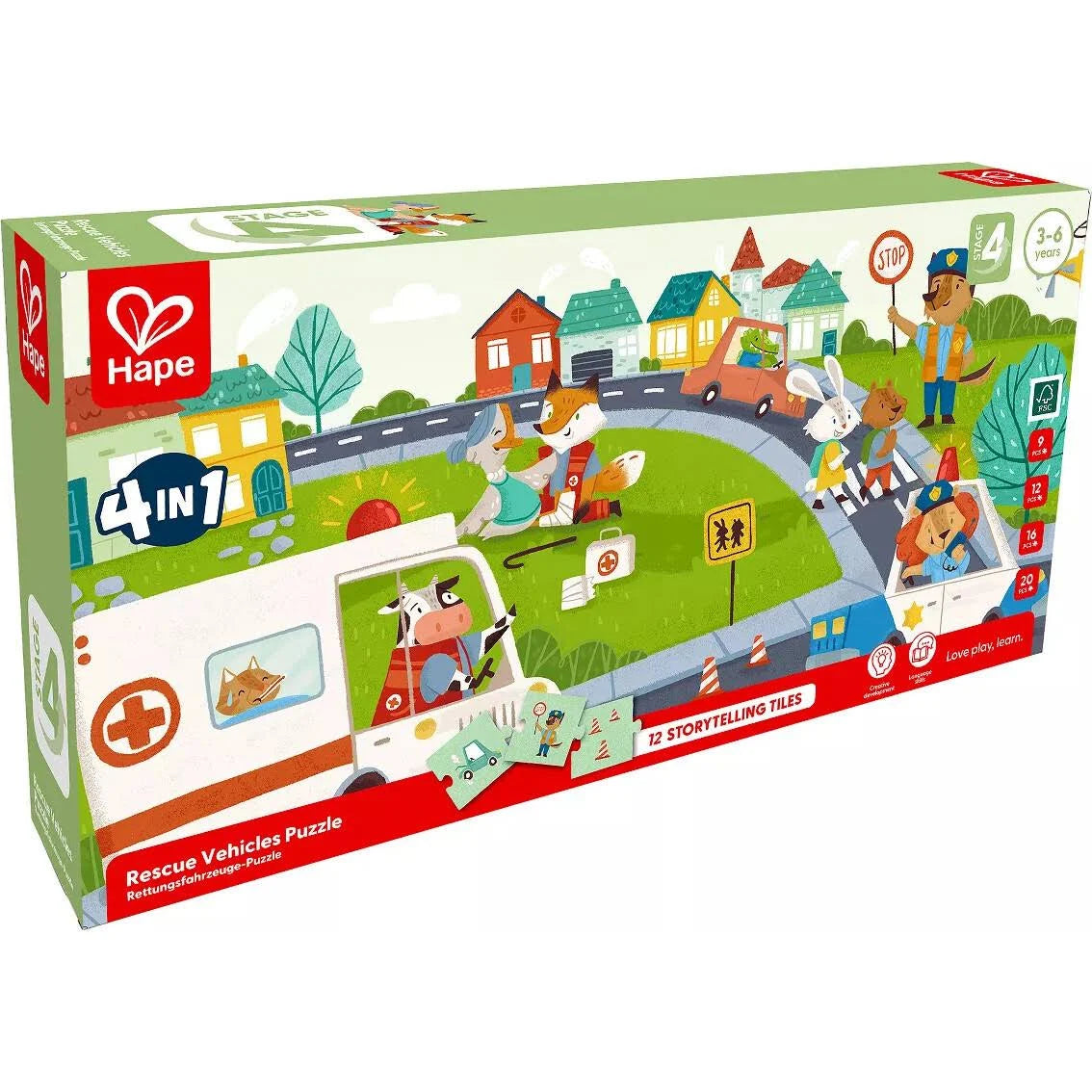 Hape Hape Rescue Vehicles Puzzle