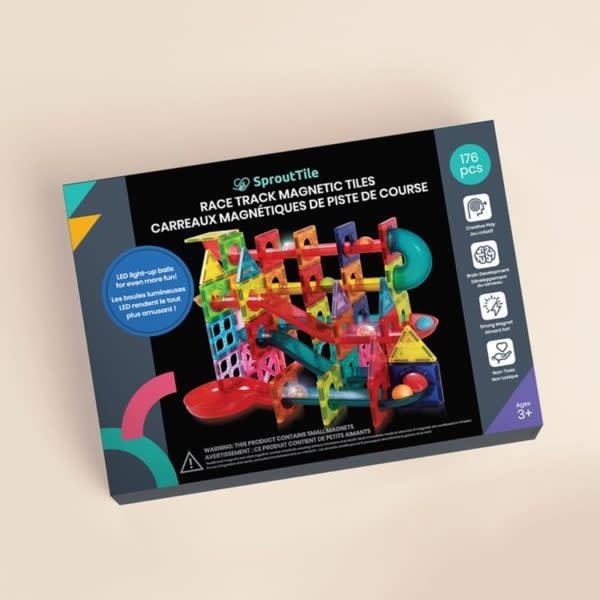 Sprout Tile Race Track Magnetic Tiles (176pc)