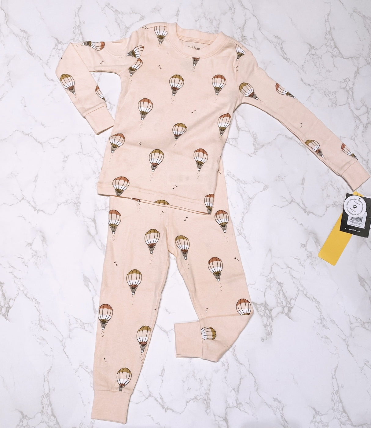 Petit Lem Pajamas - Look Up Balloons Lt. Pink - Toddler