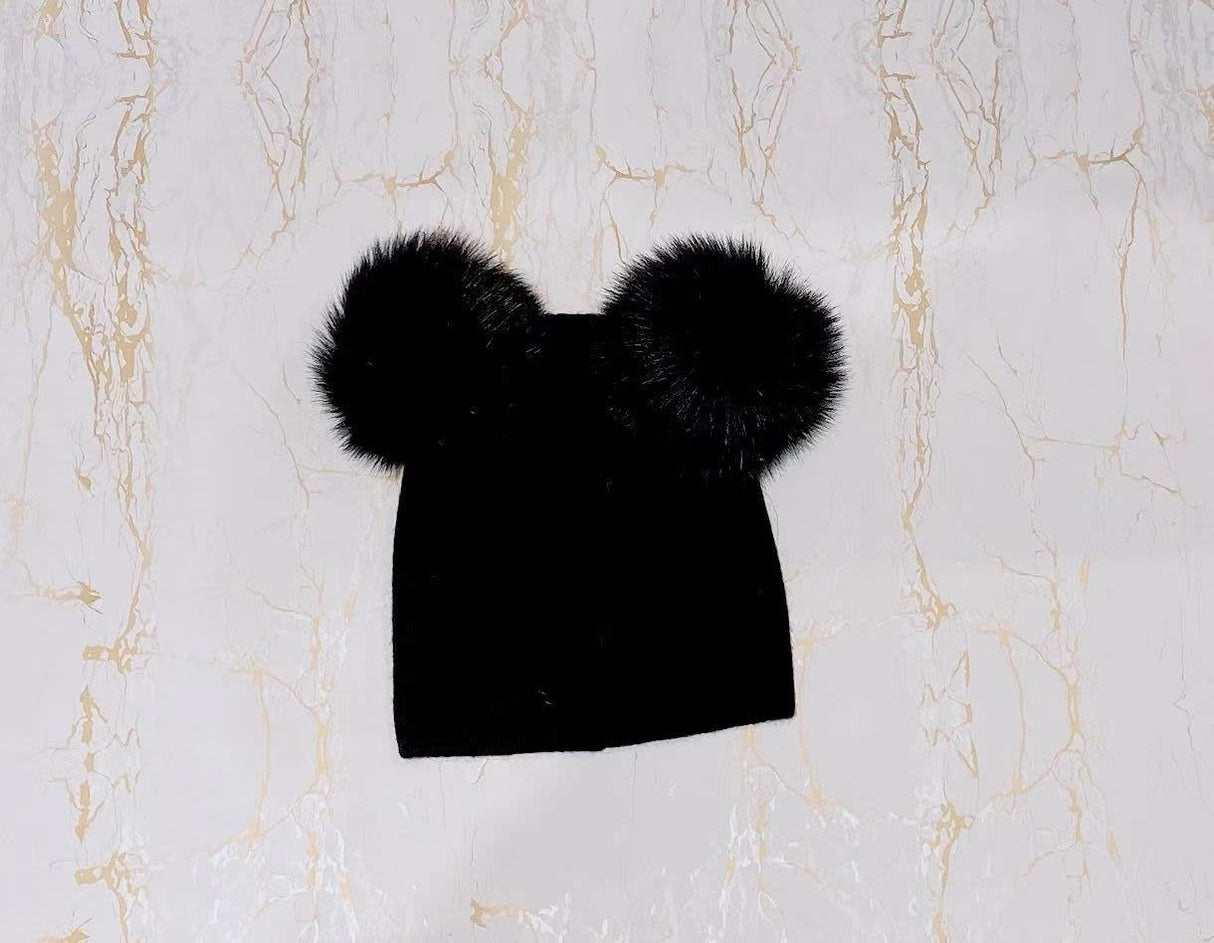 Olilia angora faux Double - Black