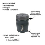 Zoli Pow Dine Food Container Grey